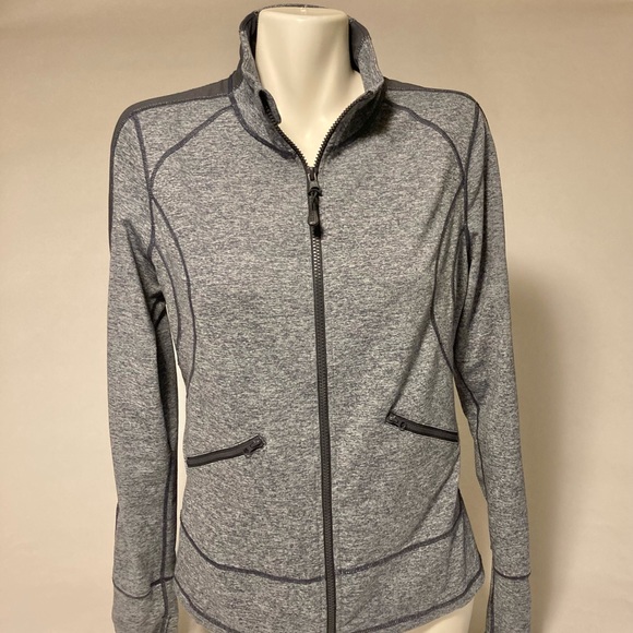 Zella Grey Full Zipper Jacket size L - Picture 1 of 12